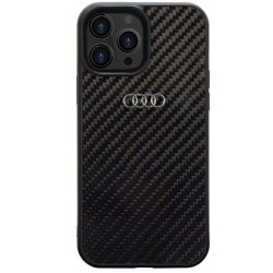 Audi nakładka do iPhone 13 / 13 Pro 6,1&quot AU-TPUPCIP13P-R8/D2-BK czarna hardcase Carbon Fiber