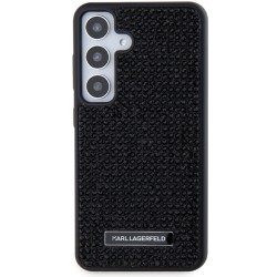 Karl Lagerfeld nakładka do Samsung Galaxy S24 Plus KLHCS24MHDSPRK czarna HC RHINESTONE LOGO METAL PLATE