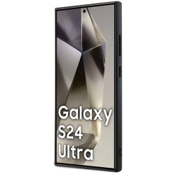 Karl Lagerfeld nakładka do Samsung Galaxy S24 Ultra KLHCS24LGCNPSG srebrna HC IKONIK FIXED GLITTER IKONIK LOGO METAL PIN