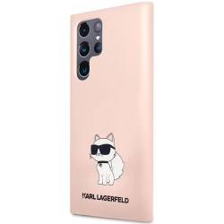 Karl Lagerfeld nakładka do Samsung Galaxy S24 Ultra KLHCS24LSNCHBCP różowa HC SILICONE NFT CHOUPETTE