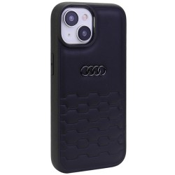 Audi nakładka do iPhone 15 Plus 6,7&quot czarna GT Synthetic Leather