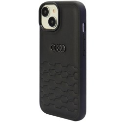 Audi nakładka do iPhone 15 Plus 6,7&quot czarna GT Synthetic Leather