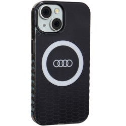 Audi nakładka do iPhone 15 6,1&quot czarna IML Big Logo MagSafe Case