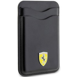 Ferrari portfel FEWCMRSIK czarny Cardslot Magsafe PU Leather