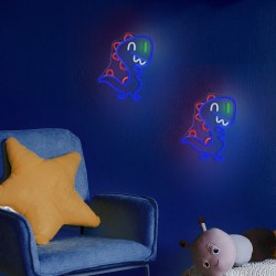 Neon PLEXI LED JURASSIC BABY DINO niebieski FLNJ01 Forever Light