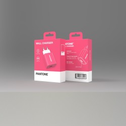 PANTONE ładowarka sieciowa 2A 1x USB PT-AC1USB Pink 184C