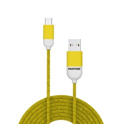 PANTONE kabel USB - microUSB 1,5m 2,4A PT-MC001-5 Yellow 102C