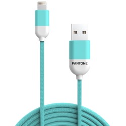 PANTONE MFi kabel USB - Lightning 1,5m 2,4A PT-LCS001-5 Teal 3242C