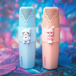 Maxlife mikrofon z głośnikiem Bluetooth Animal MXBM-500 różowy