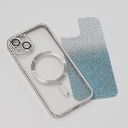 Nakładka Glitter Chrome Mag do iPhone 14 6,1&quot srebrny gradient