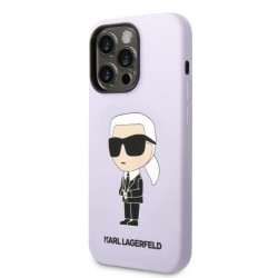 Karl Lagerfeld nakładka do iPhone 14 Pro 6,1&quot KLHCP14LSNIKBCU purpurowa hardcase Silicone Ikonik