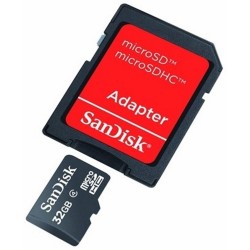 SanDisk MicroSDHC 32GB + SD Adapter