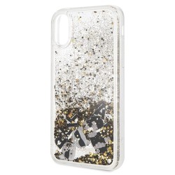 Karl Lagerfeld nakładka do iPhone X / XS KLHCPXROGO czarne hard case Glitter Floatting Charms