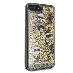 Karl Lagerfeld nakładka do iPhone 7 Plus / 8 Plus KLHCI8LROGO czarno-złote hard case Glitter