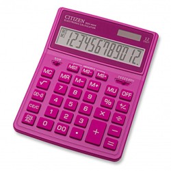 Citizen Kalkulator SDC444XRPKE, różowa, biurkowy, 12 miejsc, podwójne zasilanie