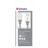 Verbatim USB kabel (3.1), USB A M - USB C (M), 0.3m, srebrny, box, 48868, EOL