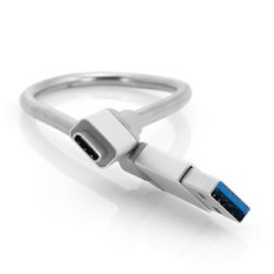 Verbatim USB kabel (3.1), USB A M - USB C (M), 0.3m, srebrny, box, 48868, EOL