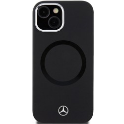 Mercedes Benz nakładka do iPhone 15 6,1&quot MEHMP15S23SCMK czarna HC MAGSAFE LIQUID SILICONE BICOLOR