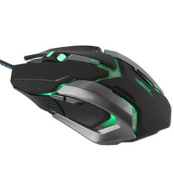 E-blue Auroza Gaming Mysz przewodowa, czarna, 4000DPI, e-box