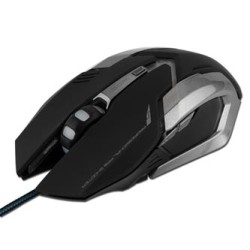 E-blue Auroza Gaming Mysz przewodowa, czarna, 4000DPI, e-box