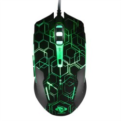 E-blue Auroza EMS636 Hexagon Mysz przewodowa, czarna, 2500DPI, EOL