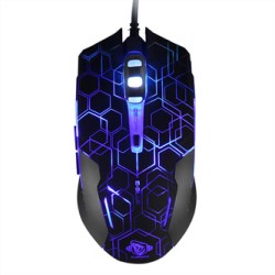 E-blue Auroza EMS636 Hexagon Mysz przewodowa, czarna, 2500DPI, EOL