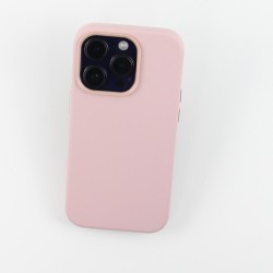 Nakładka Mag Leather do iPhone 15 Pro 6,1&quot jasnoróżowa