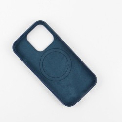 Nakładka Mag Leather do iPhone 13 6,1&quot ciemnoniebieska