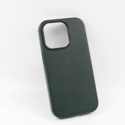 Nakładka Mag Leather do iPhone 15 6,1&quot ciemnozielona