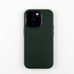 Nakładka Mag Leather do iPhone 15 6,1&quot ciemnozielona