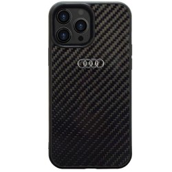 Audi nakładka do iPhone 14 Pro 6,1&quot AU-TPUPCIP14P-R8/D2-BK czarna hardcase Carbon Fiber
