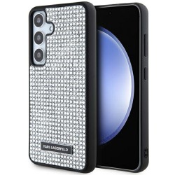 Karl Lagerfeld nakładka do Samsung Galaxy S24 KLHCS24SHDSPRS srebrna HC RHINESTONE LOGO METAL PLATE