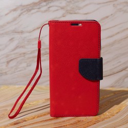 Etui Smart Fancy do Motorola Edge 40 Neo czerwono-granatowe