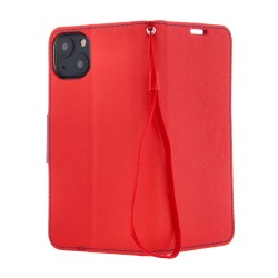 Etui Smart Fancy do Motorola Moto G54 5G czerwono-granatowe