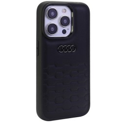 Audi nakładka do iPhone 15 Pro Max 6,7&quot czarna GT Synthetic Leather