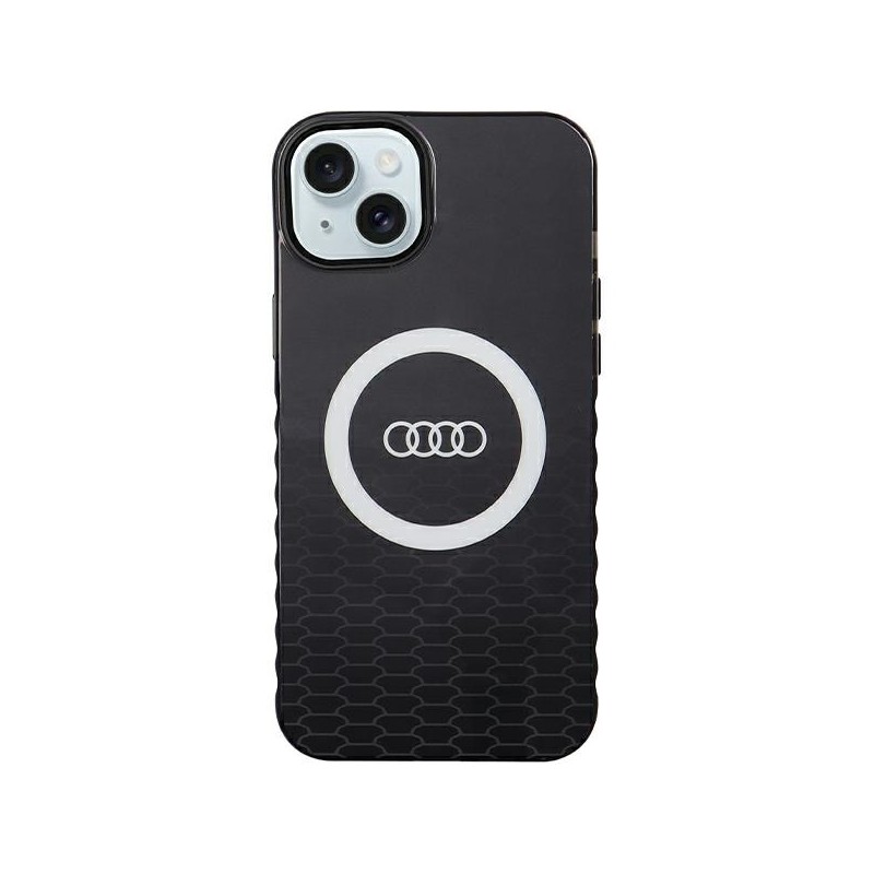 Audi nakładka do iPhone 15 Plus 6,7&quot czarna IML Big Logo MagSafe Case