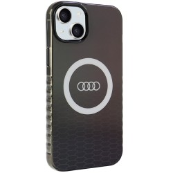 Audi nakładka do iPhone 15 Plus 6,7&quot czarna IML Big Logo MagSafe Case