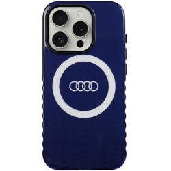 Audi nakładka do iPhone 15 Pro 6,1&quot niebieska IML Big Logo MagSafe Case