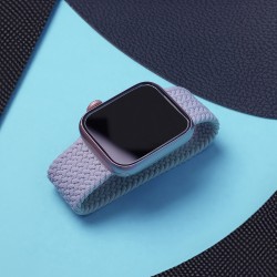 Pasek elastyczny S do Apple Watch 42/44/45 mm dł. 145 mm jasno szary