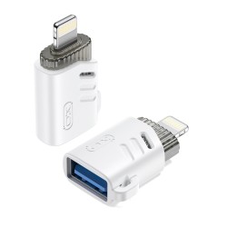 XO adapter NB256A OTG USB - Lightning biały