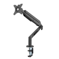 Regulowany uchwyt na monitor, czarny, 3-12KG, mocowanie na zacisk, 17"-36", 75x75/100x100