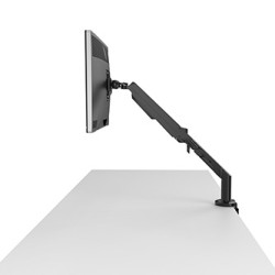 Regulowany uchwyt na monitor, czarny, 3-12KG, mocowanie na zacisk, 17"-36", 75x75/100x100