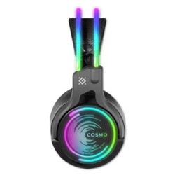 Defender Cosmo Pro RGB Gaming Headset, słuchawki z mikrofonem, przewodowa, czarna, 7.1 (virtual), 50 mm przetworniki typ USB