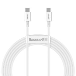 Baseus kabel Superior PD USB-C - USB-C 2,0m biały 100W
