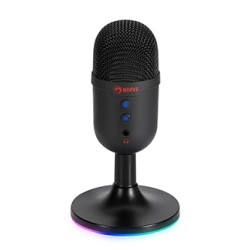 Marvo, gamingowy mikrofon, MIC-06, czarny, Podświetlenie RGB, wejście słuchawkowe, EOL