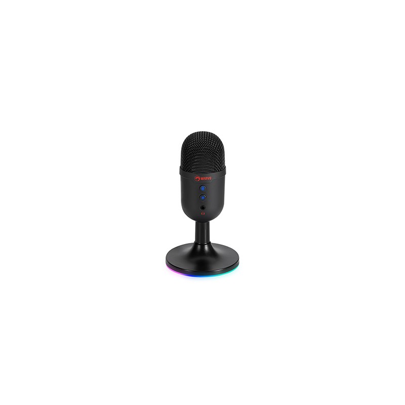 Marvo, gamingowy mikrofon, MIC-06, czarny, Podświetlenie RGB, wejście słuchawkowe, EOL