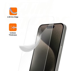 Vmax szkło hartowane 2,5D Normal Clear Glass do iPhone 15 Pro 6,1&quot