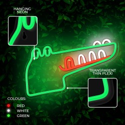 Neon PLEXI LED JURASSIC KROKODYL zielony FLNJ03 Forever Light