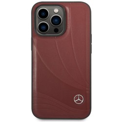 Mercedes nakładka do iPhone 14 Pro 6,1&quot MEHCP14L8ROLR czarna hard case Leather Wave Pattern