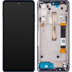 LCD + Panel Dotykowy Motorola Moto G200 5D68C20078 5D68C20181 niebieski z ramką oryginał